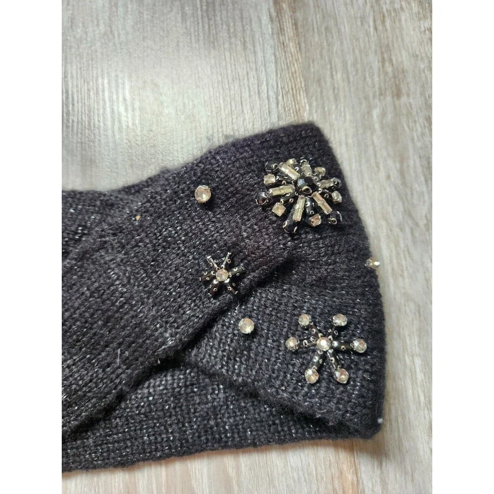 NWT Victoria’s Secret Snowflake Sparkle Winter Set Headband Convertible Mittens